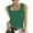Green, variant on Tank Tops for Women Cropped Square Neck Sleeveless Tee Shirts Summer Casual Slim Fitting Tops