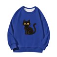 thumbnail image 4 of XXWXYD Crewneck Sweatshirt Kids Halloween Graphic Print Long Sleeve Pullover Hooded Cute Casual Fall Fleece Striped Autumn Fashion for Toddler Boys Girls Oversized, 4 of 4