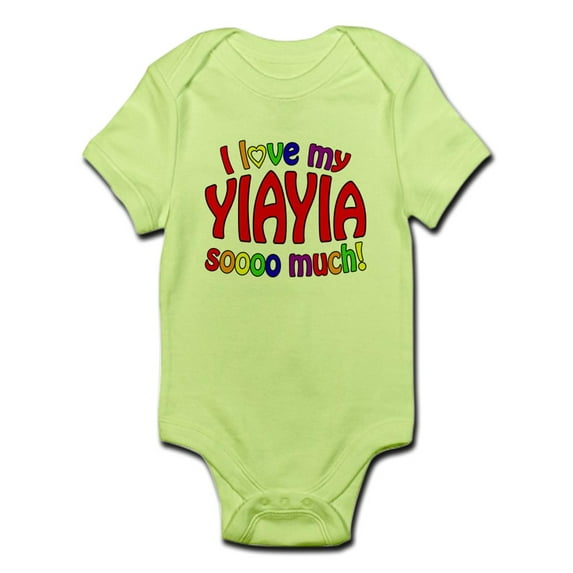 CafePress - I Love My YIAYIA Soooo Much! Body Suit - Baby Light Bodysuit