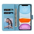 thumbnail image 4 of Compatible with iPhone 11 Premium Vintage PU Leather Magnetic Closure Case with Strap Flip Cover, 4 of 5