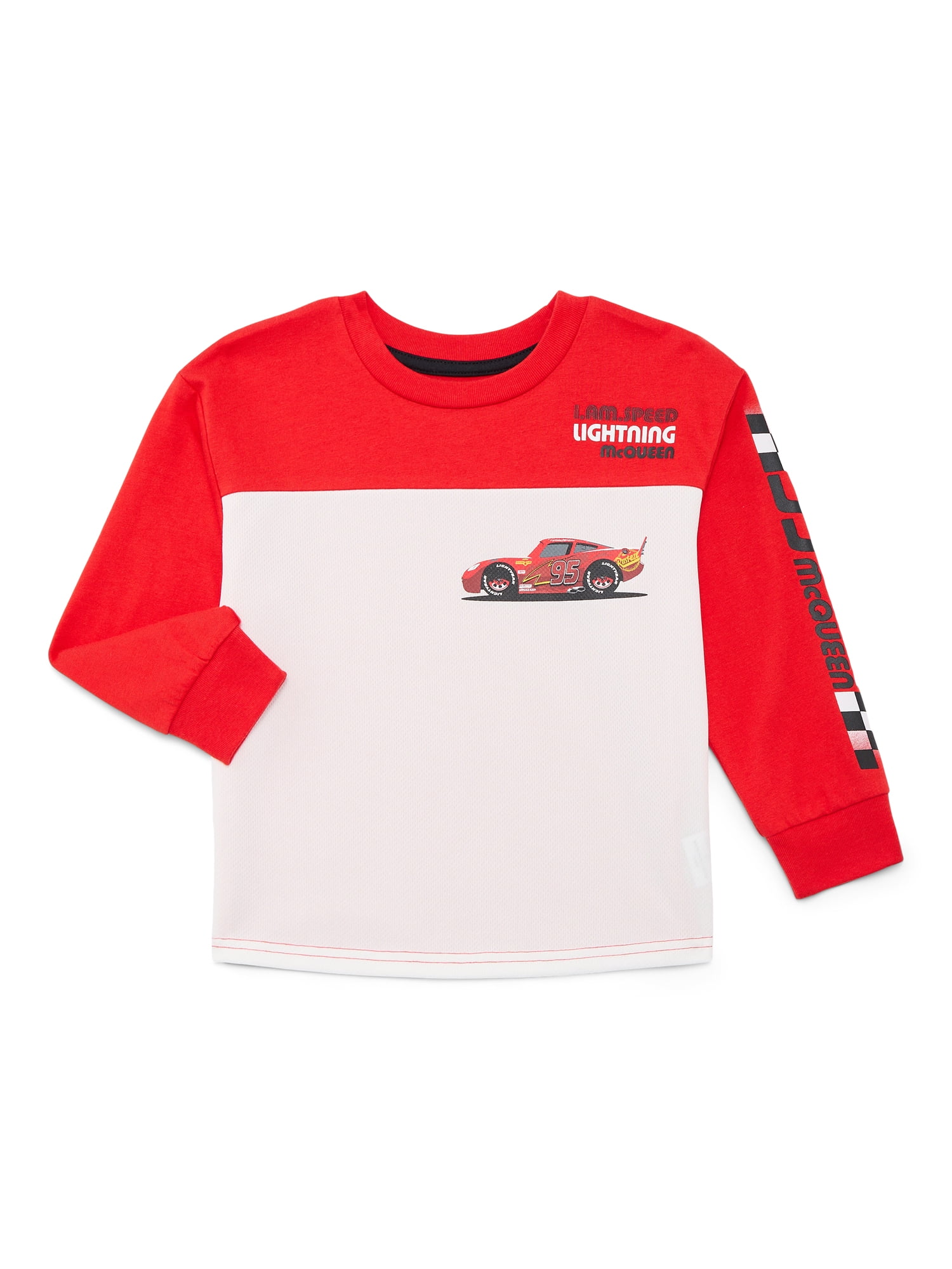 Disney Pixar Cars Toddler Boys Graphic Crewneck Pullover with Long Sleeves, Sizes 12M-5T