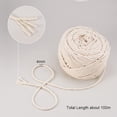 thumbnail image 2 of 100m 4mm Macrame Cord, Macrame Wall Hangings Plant Hanger, Soft 4 Ply Macrame, 2 of 5