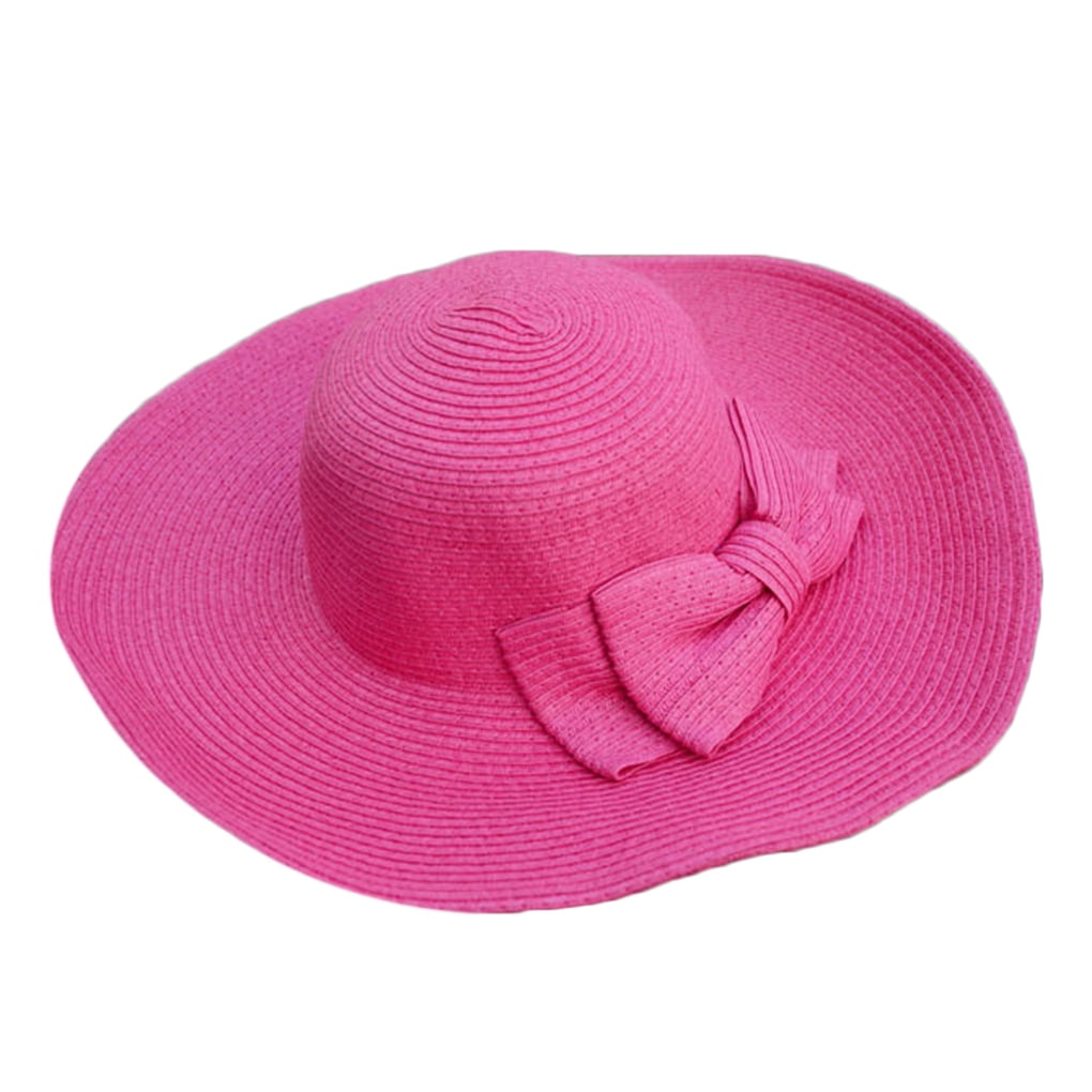 outdoorline Retro Straw Hat Spring Bowknot Girly Hat Cap Beachwear Sun