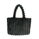 thumbnail image 2 of Bolso Tote de tela blanda de gran capacidad | Bolso de hombro elegante para mujer | Rosa, rosa intenso, gris | 11,81"x9,45"x5,91" | Asa elegante, bolso diario ligero, 2 of 6