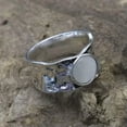 thumbnail image 2 of GKNET Vintage Style Imitate Moonstone Wide Band Rings for Women Men Jewelry-1#-7, 2 of 8