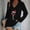 Black, variant on AOOCHASLIY Women Fall Tops Fashion Women Casual V Neck Christmas Printed Long-sleeved T-shirt