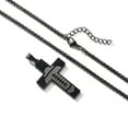 thumbnail image 4 of APSVO Black Football Cross Necklace for Men Stainless Steel Bible Verse Pendant with 20+2 Inch Chain First Communion Baptism Confirmation Religious Sports Jewelry Gift Football Accessory Stuff, 4 of 6