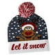 thumbnail image 4 of Gorro de Navidad LED, gorro tejido de Navidad con luces, gorro suave de Navidad, suéter, gorro, gorro para regalos de fiesta de año nuevo, suministros alce copo de nieve, 4 of 7