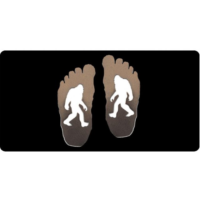 Bigfoot Shadow Footprints #2 Photo License Plate