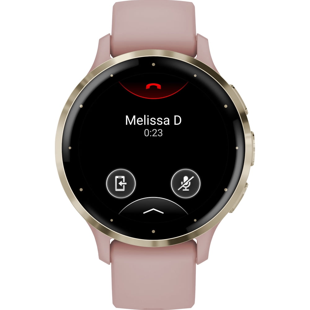 Restored Garmin Venu 3S Fitness GPS Smartwatch Gold Bezel w/ Rose Case (41mm) Refurbished