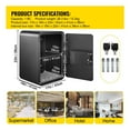 thumbnail image 2 of Fingerprint Locks Safe Deposit Box, 1/1.8 Cubic Feet Secret Hidden Piggy Bank W/ 2 Keys Store Money Use for Home Office ,Strong Secure, 2 of 8
