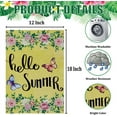 thumbnail image 2 of Hello Summer Small Seasonal Floral Garden Flag 12x18 Double Sided Vertical Decor, Vibrant Watercolor Flower Blossoms Leaves Garden Yard Flags Outside Farmhouse Decoration Outdoor, 2 of 6