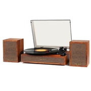 TANLANIN Record Player with External Speakers, Bluetooth, 3-Speed