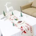 thumbnail image 4 of SHAR Christmas flag printed cotton linen tablecloth Christmas table runner rectangular table runner tablecloth decorations（Beige elk）, 4 of 5