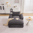 thumbnail image 3 of Compression-style soft cushioned recliner sofa, with comfortable armrests, perfect for a casual nap. Gray., 3 of 4