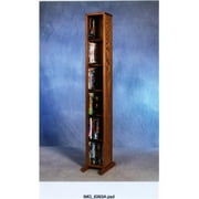 Wood Shed 615 Solid Oak 6 Row Dowel DVD Cabinet Tower