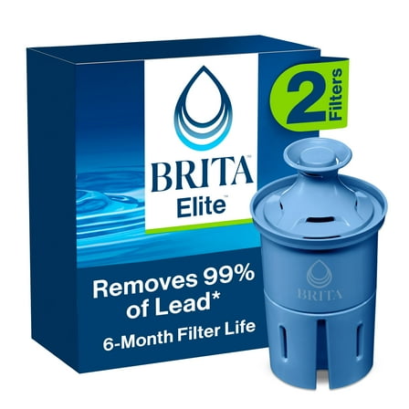 BRITA Longlast Water Filter, LONGLAST   Replacement Filters for Pitcher and Dispensers, Reduces Lead, BPA Free - 2 Count