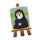 thumbnail image 4 of Estatua de resina, adorno de estantería de gato, estatua de mesa de gato lindo, escultura animal compacta y ligera, 4 of 9
