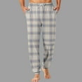 thumbnail image 2 of Bovxnpu Mens Pajama Pants Plaid Sleep LoungewearPants Pajama Bottoms with Pockets, Men's Lightweight Pajama Pants Soft Loungewear Sleep Joggers Adjustable Drawstring & Pockets All-Season Sleepwear, 2 of 5