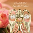 thumbnail image 4 of Matashi 24K Gold Plated Crystal Studded Angel Holding A Heart Ornament Home Decorative Showpiece Gift for Christmas Birthday Mother's Day Anniversary New Year Living Room Bedroom Decor, 4 of 7