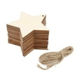 thumbnail image 1 of Star Wooden Discs, Wooden Star Ornaments Vintage Appearance Durable Antiallergic  Touch Wide Application Safe Non-  For Tag Making For DIY Projects, 1 of 8