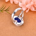 thumbnail image 4 of Natural Lapis Lazuli - Afghanistan 925 Sterling Silver Ring, Adjustable Ring, Silver Jewelry Ring, Blue Ring, Oval Ring, Dainty Ring, Handmade Ring, G, 4 of 4