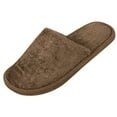 thumbnail image 4 of Willtoo Mens House Slippers, Soft Plush Fuzzy Indoor Shoes with Anti-Slip Sole, Comfortable Memory Foam Coffee, 4 of 5