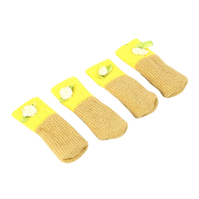 Protectores de patas de silla y suelo, almohadillas para pies de mesa, cubiertas de calcetines de punto, 4 Uds.