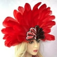 thumbnail image 3 of Sombreros de mujer para carnaval, accesorios de rol, flores desmontables, sombrero de moda, protector facial de poliéster para mujer, 3 of 3