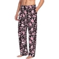 thumbnail image 6 of Naloa Daisies Flowers Pajama Pants Men, PJ Bottoms, Sleep & Lounge Pants-Small, 6 of 6