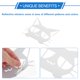 thumbnail image 5 of Calcomanía Reflectante de Parachoques Unique Bargains Cabeza de Gato entrecerrando los Ojos Cuadrada Blanca Calcomanía Reflectante para Coche Decoración Personalizada, 5 of 7