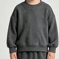 thumbnail image 6 of Lutiedan Boys Fall Winter Tracksuits 2 Piece Set Kids Crewneck Sweatshirts and Jogger Sweatpants with Pockets Size 2-10,Dark Gray, 6 of 6