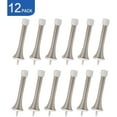 thumbnail image 7 of 12 Pack Spring Door Stopper with Rubber Bumper 3-1/8" Flexible Heavy Duty Wall Door Stop Low Mounted Bumper for Home (Satin Nickel), 7 of 7
