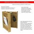 thumbnail image 5 of Linen Store Bamboo 2 Tier Mail and Key Holder, Decorative Wall Mounted Key and Mail Rack Organizer Door in Door and Letter Sorter Holder for Entryway, Kitchen, Mudroom, Home Office Organization, 5 of 6
