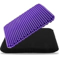 thumbnail image 2 of Ergonomic gel seat cushion, relieves coccyx and tailbone pain from prolonged sitting, office chair comfort, wheelchair pad, back-supported chair cushion, comfortable wheelchair seat cushion (light pu, 2 of 4