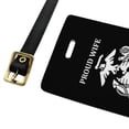 thumbnail image 2 of Proud Wife of a Marine USMC White Logo on Black Officially Licensed Luggage ID Tags Suitcase Carry-On Cards - Set of 2, 2 of 6