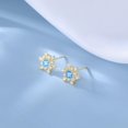 thumbnail image 5 of Solid 925 Sterling Silver Sparkling Blue Crystal Snowflake Earrings Stud for Women Teens Pretty Snowflake Stud Earrings, 5 of 13