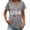 Light Gray(250 anniversary usa flag), variant on Iaqnaocc 4th Of July Womens Tops Summer America 250 V Neck Vintage T Shirt Patriotic 250 anniversary usa flag Freedom Short Sleeve Tee Tops Dark Gray L