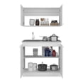 thumbnail image 6 of FM FURNITURE Perseus 1- Shelf Engineered Wood Cabinet Set in White, 6 of 8