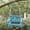 Blue, variant on Infidev Swing Wild Bird Feeder Stand for Outside, Metal Mesh Bottom, Wood Bench Shaped Bird Feeders for Outside Hanging, Swing Chair Bird Feeder for Garden Yard Patio,Porch Decoration
