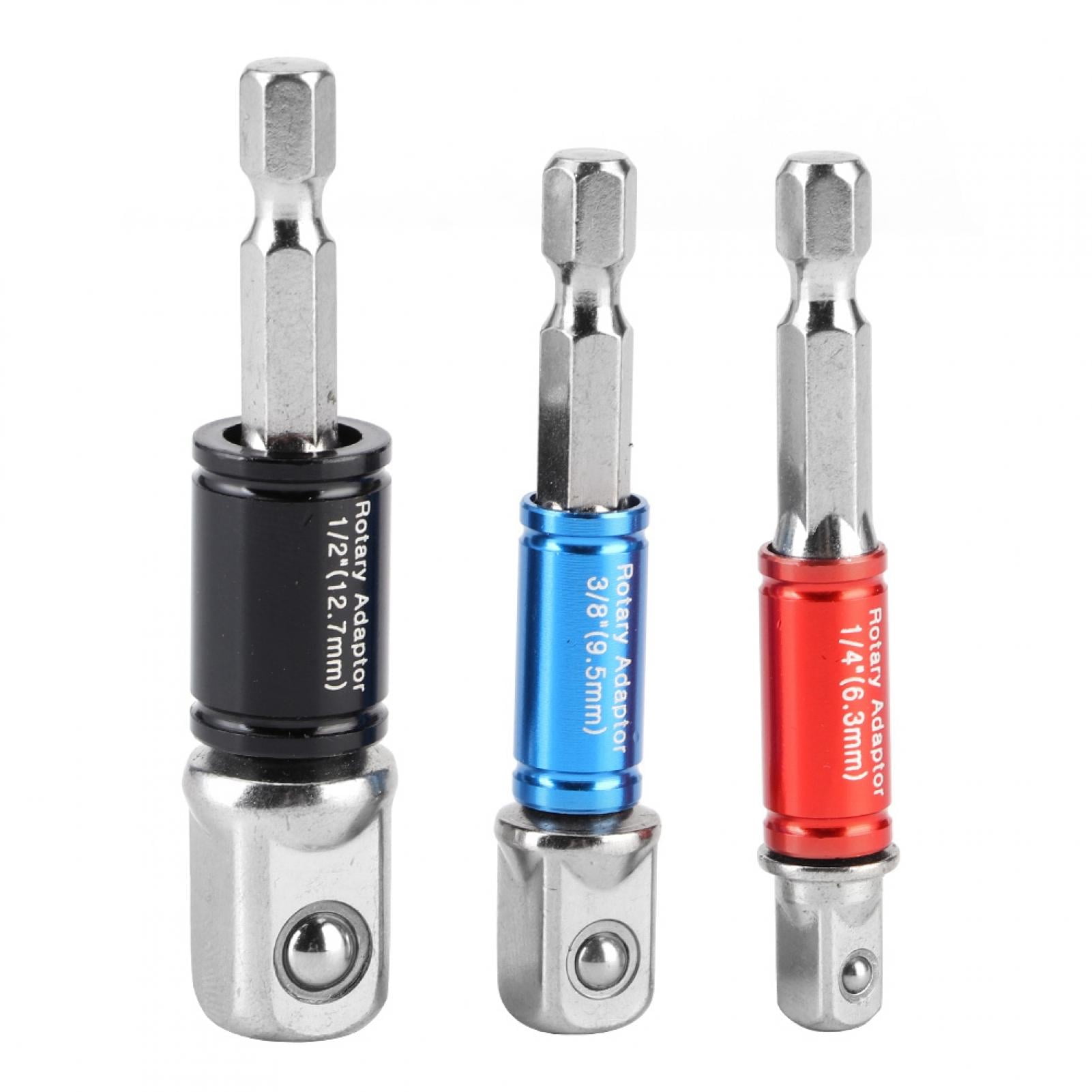 Socket Bit Adapter Drill Bit Bar Socket Shank Adapter Drill Bit Driver Driver Adapter 3Pcs Set Hex Drill Bit Socket Adapter Drive Electric Impact Driver 1 4in 3 8in 1 2inType C Walmart