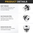 thumbnail image 4 of Uxcell 2pcs Tapón de Tubo de Acero Inoxidable 304 Fitting M22x1.5 Rosca Masculina Métrica Cabeza Hexagonal Tapones de Cabeza Hexagonal con Anillo de Sellado para Tubo de Aire Agua Aceite Gas, 4 of 6