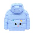 thumbnail image 3 of NOKIO Big Kids' Hooded Insulated Jackets Boys' Windproof Winter Coats Toddler Kids Baby Boys Girls Winter Warm Cartoon Panda Prints Coats Bear Ears Hooded Padded Jacket Baby Boys Girls Down Jacket, 3 of 3