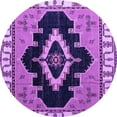 thumbnail image 1 of Ahgly Company Indoor Round Abstract Purple Modern Area Rugs, 3' Round, 1 of 4
