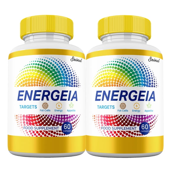 (2 Pack) Energeia Capsules, All Natural Supplement, Energia Pills Advanced Formula, High Potency, 2 Month Supply