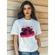 thumbnail image 1 of Women's Summer Casual T-Shirt Fashion Trendy Trucks, Valentine's Day Boys' 'Heart Crusher' Love Print Short Sleeve Round-Neck Slm Fit Tops Streetwear, 1 of 7
