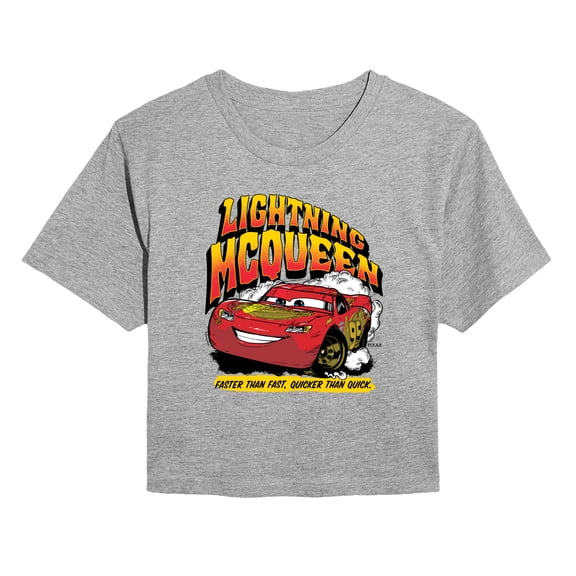 Cars - Faster Than Fast - Juniors Cropped Graphic T-Shirt