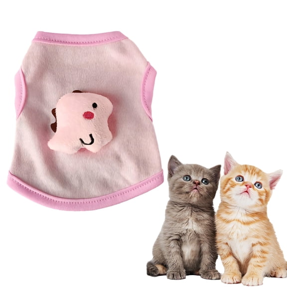 AOMRCOL Kitten Clothes,Dinosaur Costume for Kittens 0.55-1.10 lbs,Cotton Breathable,Pink,XXS