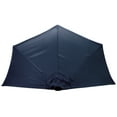 thumbnail image 2 of Jordan Manufacturing 8' Half Round Navy Solid Outdoor Patio Umbrella with Crank Opening, 2 of 7