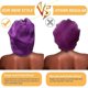 thumbnail image 4 of 2pcs Large Satin Bonnet,silk Bonnet Hair Wrap For Sleeping, Sleep Cap With Elastic Soft Band (purple,gold), 4 of 5